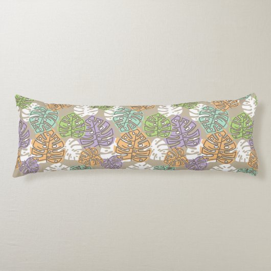 coussin feuille pastel (Devant)