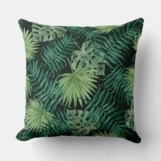 Coussin Feuille tropical (Recto)