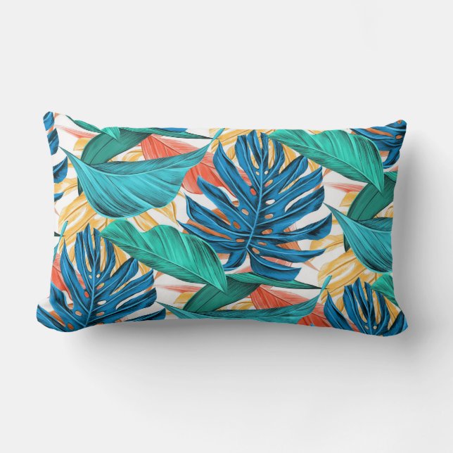 Coussin Feuille tropical (Recto)