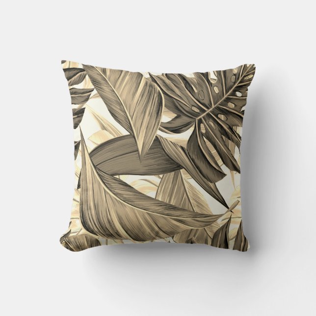 Coussin Feuille, tropical, exotique (Recto)