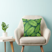 Coussin feuille vert (Chaise)