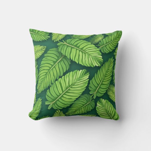 Coussin feuille vert (Recto)