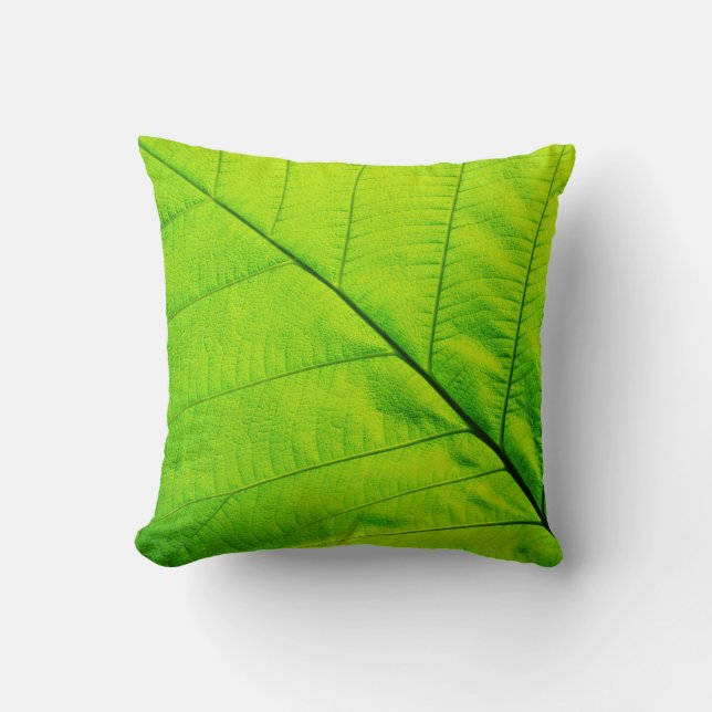 Coussin Feuille verte (Recto)