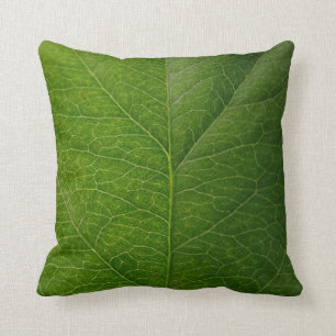 Coussin Feuille verte