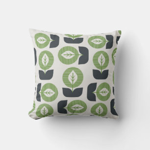 Coussin Feuilles Abstraits rétro : Style Vintage sans fail