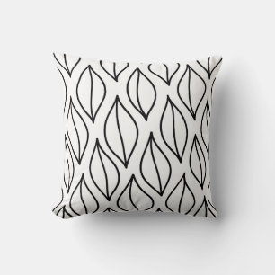 Coussin feuilles Abstraits. Structure vintage. Mer dessiné