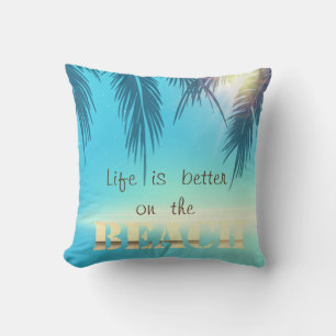 Coussin Feuilles Adorables de Palmier de Plage