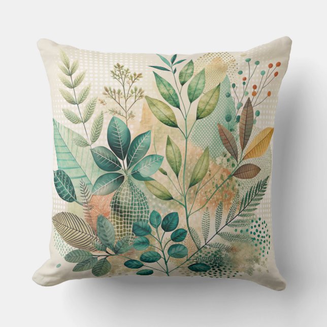 Coussin Feuilles botaniques Collins Jeu d'oreillers (Recto)