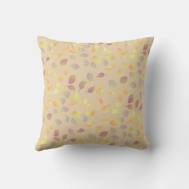 Coussin Feuilles botaniques d'automne (Verso)