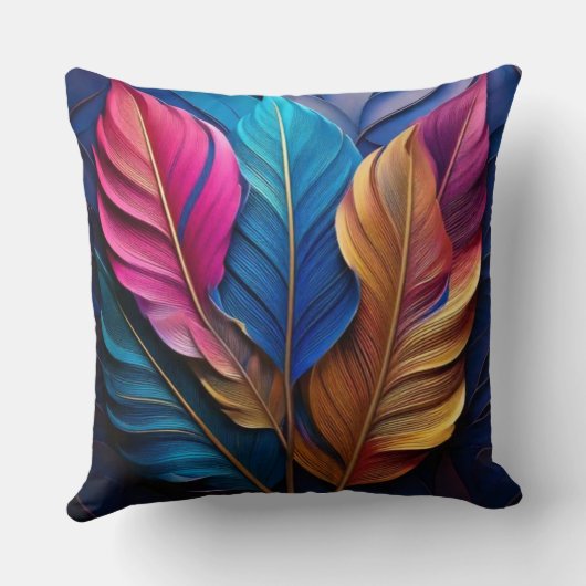 Coussin Feuilles colorées (Verso)