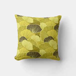 Coussin Feuilles colorés : motif olive sans soudure.
