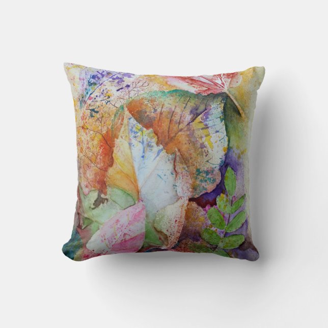 Coussin Feuilles d'Automne (Recto)
