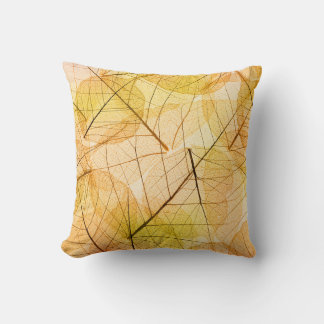 Coussin Feuilles d'automne Arrière - plan jaune et orange