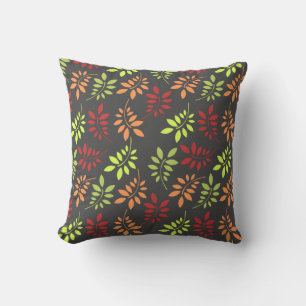 Coussin Feuilles d'automne colorées aux tons chauds