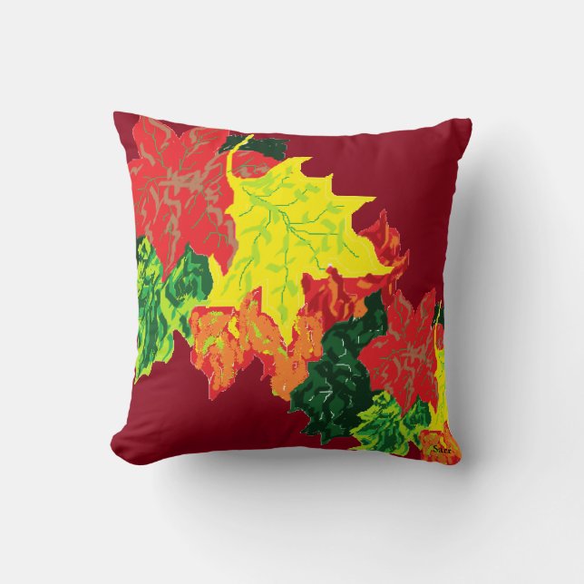 Coussin Feuilles d'automne de l'oreiller à lancer (Recto)