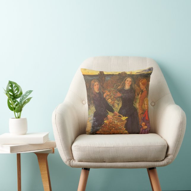 Coussin Feuilles d'automne de Sir John Everett Millais (Chaise)