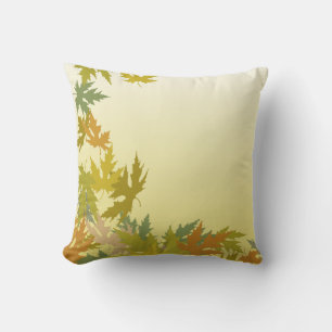 Coussin Feuilles d'automne en chute colorée
