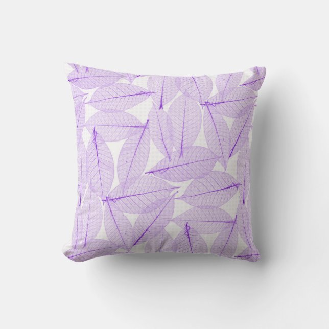 Coussin Feuilles d'automne en pourpre (Recto)