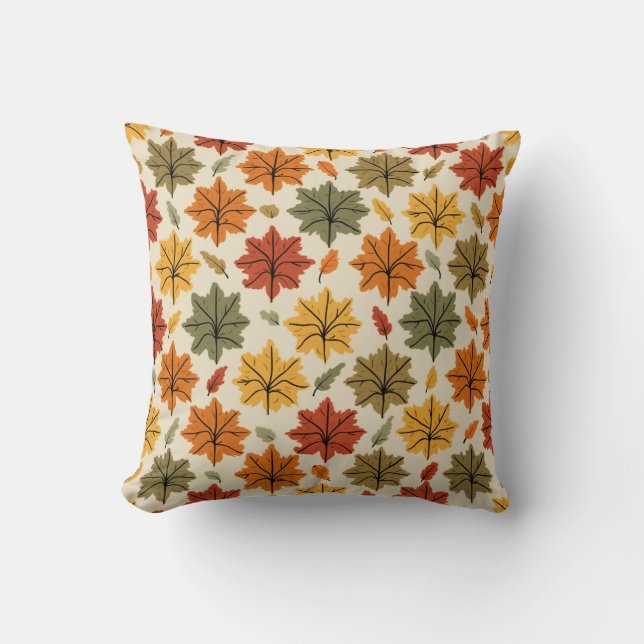 Coussin Feuilles d'automne Jeu d'oreiller (Recto)