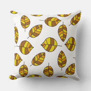 Coussin Feuilles d'automne motif à feuilles jaunes réglabl
