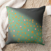 Coussin Feuilles d'automne roses au clair de lune vertes a (Couverture)