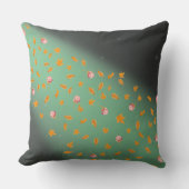 Coussin Feuilles d'automne roses au clair de lune vertes a (Recto)