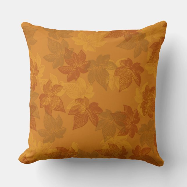 Coussin Feuilles d'automne subtiles (Recto)