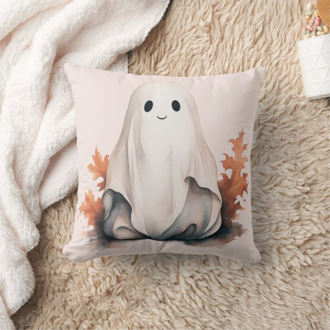 Coussin Feuilles d'automne super mignonnes Halloween (Couverture)