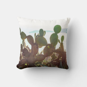 Coussin Feuilles de cactus. Plante extérieur avec lumière