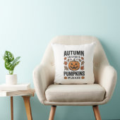 Coussin Feuilles de citrouille d'automne Citrouilles S'il  (Chaise)