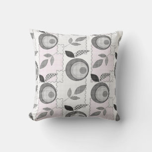 Coussin Feuilles de fruit de pomme moderne abstraite géomé