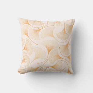 Coussin Feuilles de Ginkgo : Motif Floral sans joint.