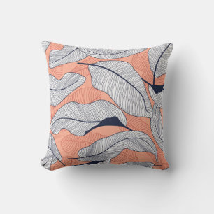 Coussin Feuilles de jungle motif tropical sans couture