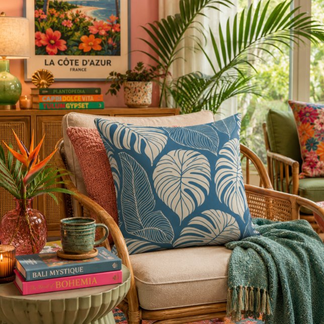 Coussin Feuilles de jungle tropicale (Créateur téléchargé)