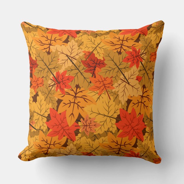 Coussin Feuilles de l'érable automne (Recto)