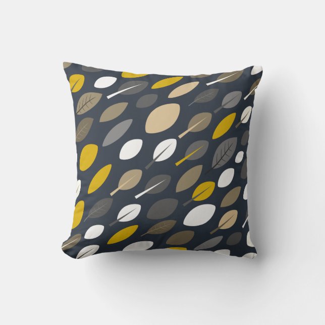 Coussin Feuilles de minuit (Recto)