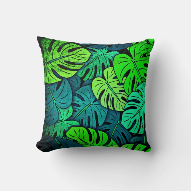 Coussin Feuilles de Monstera (Recto)