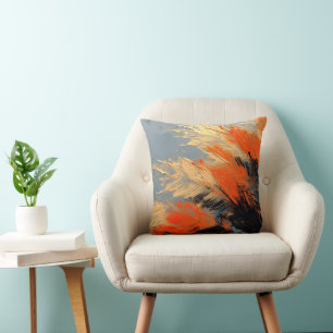 Coussin Feuilles de Palmier – Mouvement Tropical Abstrait