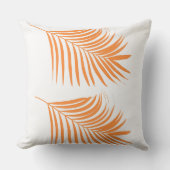 Coussin Feuilles de palmier orange Art de plage côtière tr (Recto)