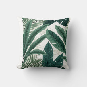 Coussin Feuilles de palmiers tropicaux