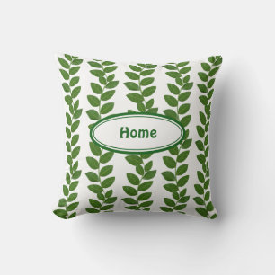 Coussin Feuilles de plantes vertes modernes