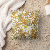Coussin Feuilles de saule dorées, bronze et brunes (Couverture)