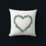 Coussin Feuilles de verdure botanique rustique Vert simple<br><div class="desc">Élégant et simple. Vue holistique. Feuille d'aquarelle,  couronne organique. Design boho rustique et chic. Parfait pour de nombreuses occasions.</div>