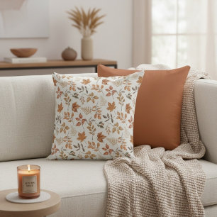 Coussin Feuilles d'Orange Sèches Thème Botanique Automne