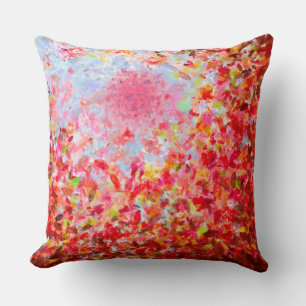 Coussin Feuilles et ciel d'automne Abstraits