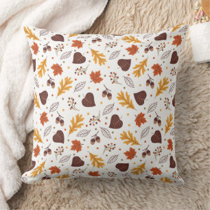 Coussin Feuilles et cornes d'automne