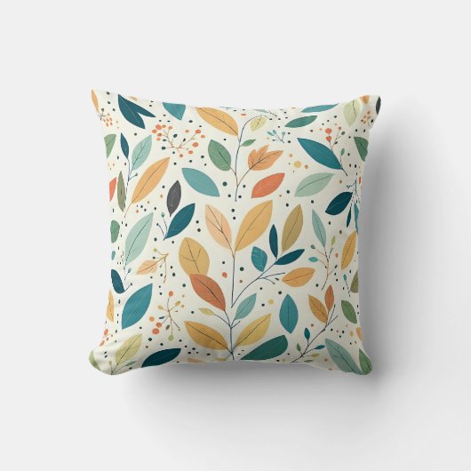 Coussin feuilles et points (Recto)