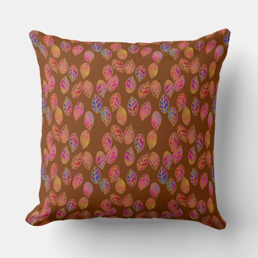 Coussin Feuilles glacés dans la boue (Recto)