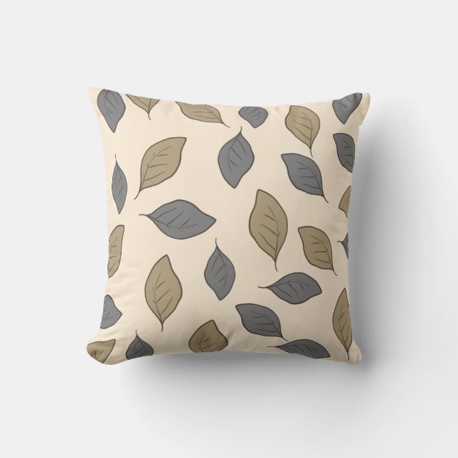 Coussin Feuilles motif mignons (Recto)