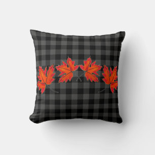 Coussin Feuilles rouges, feuilles d'érable, couleurs d'aut